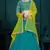 Mesmerizing Blue Thread Embroidery Georgette Semi Stitched bridal lehenga Choli For Party Wear