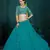 Mesmerizing Blue Thread Embroidery Georgette Semi Stitched bridal lehenga Choli For Party Wear