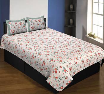 multicolor floral print cotton bed sheets 1