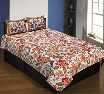 multicolor floral print cotton bed sheets 1