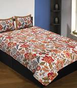 multicolor floral print cotton bed sheets