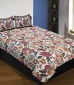 multicolor floral print cotton bed sheets