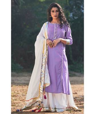 Lavender Sharara Set 1