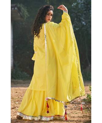 Garden Yellow Sharara Set 2