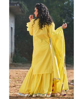 Garden Yellow Sharara Set 4