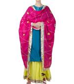 Blue Green Sharara Suit-Set of three