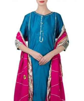 Blue Green Sharara Suit-Set of three 3