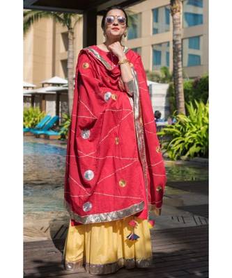 Red and Yellow Sharara Set-Set of three 1