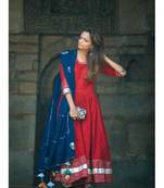 Red Anarkali Set with Gota work
