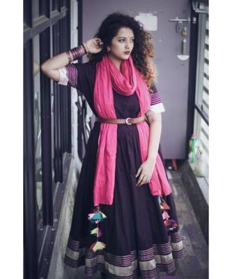 Black Anarkali set with gota work 1