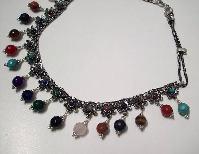 Multi-Colour Stone Necklace 004