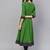 Women's  green Cotton Slub Embroidered Anarkali Kurta