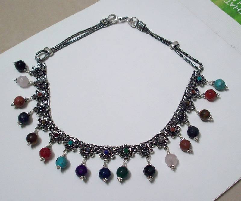 Multi-Colour Stone Necklace 004