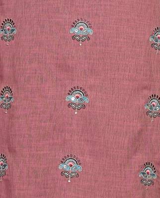 Pink & Grey Embroidered Rayon Stitched Straight Women's Kurta With Palazzo Set 4