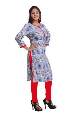 Blue Printed Kurti For Women 2