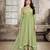 Pastel green  Embroidered Faux Georgette Salwar With Dupatta