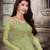 Pastel green  Embroidered Faux Georgette Salwar With Dupatta