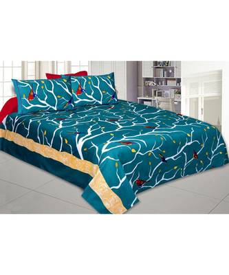 multicolor floral print cotton bed sheets 1
