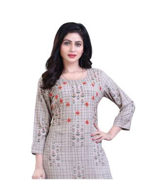 beige Kurta with Pants For Women 5