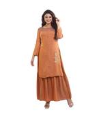Designer kurta attached skirt For Women