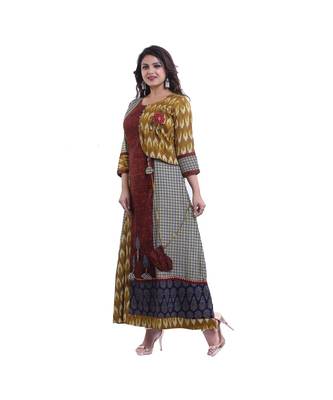 Designer Mix Printed Anarkali Kurta For Women 3