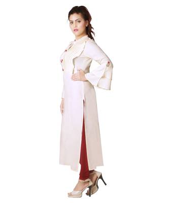 Yellow embroidered Kurti For Women 3