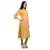 Mustard Slubbish Kurta For Women