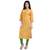 Mustard Slubbish Kurta For Women