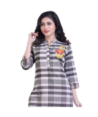 embroidered grey kurta For Women 4