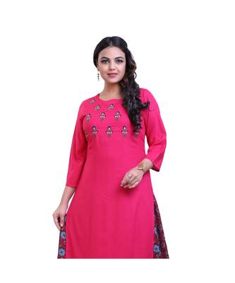 Pink Two Layered Kurta For Women 5