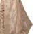 Beige embroidered silk saree with blouse