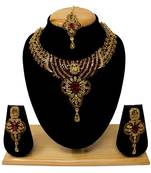 Maroon necklace-sets