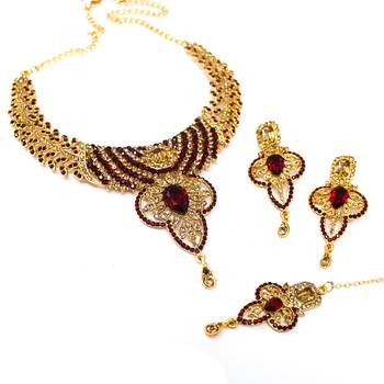 Maroon necklace-sets 2