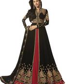 Black embroidered georgette salwar