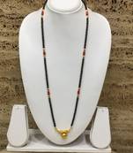 Women'S Jewellery Gold Plated Mangalsutra  Chain Golden Vati Tanmaniya Pendant