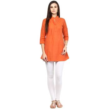 Orange Printed Cotton Tunics 1
