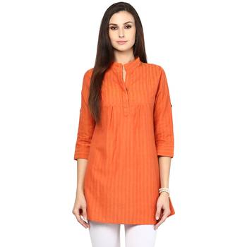 Orange Printed Cotton Tunics 2