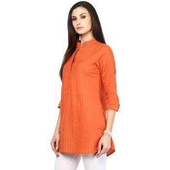 Orange Printed Cotton Tunics 4