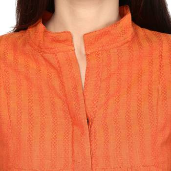 Orange Printed Cotton Tunics 5