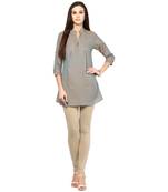 Grey Printed Cotton Tunics