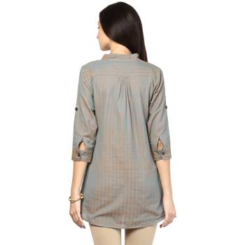 Grey Printed Cotton Tunics 3