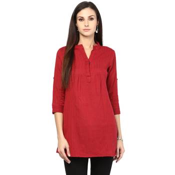 Maroon Printed Cotton Tunics 2