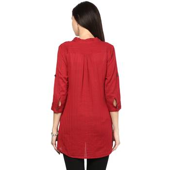 Maroon Printed Cotton Tunics 3