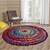 multicolor plain cotton rugs Large Round