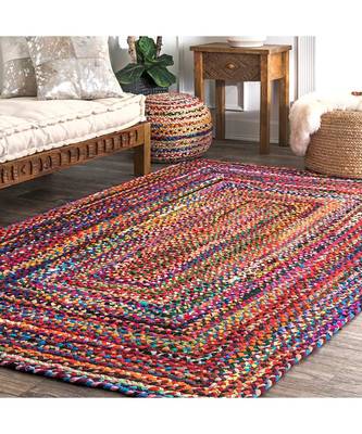 multicolor plain cotton rugs 3 feet X 5 feet 1