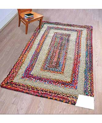 multicolor plain jute rugs 4 feet X 6 feet 1
