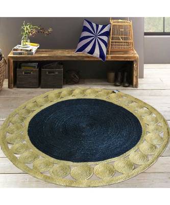 grey plain jute rugs Large Round 1