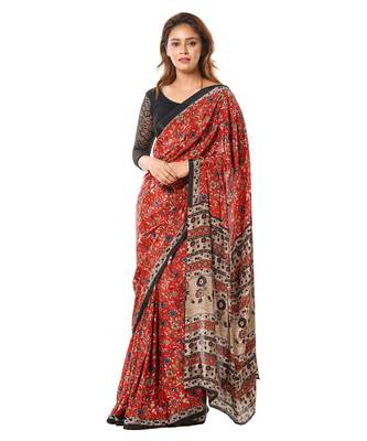 Black and red printed crepe rocks 2