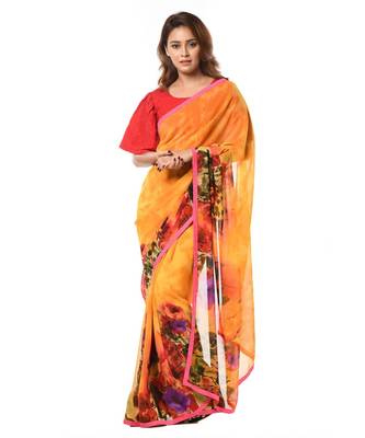 Golden yellow georgette beauty 1