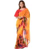 Golden yellow georgette beauty